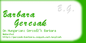 barbara gercsak business card